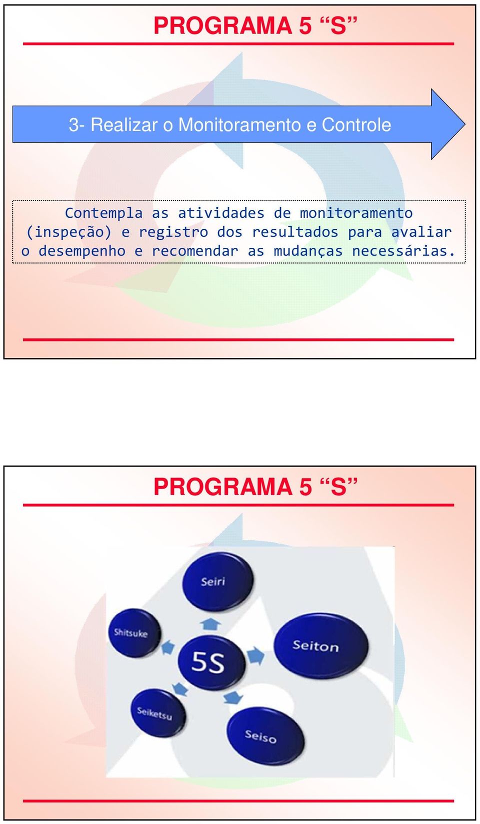 (inspeção) e registro dos resultados para