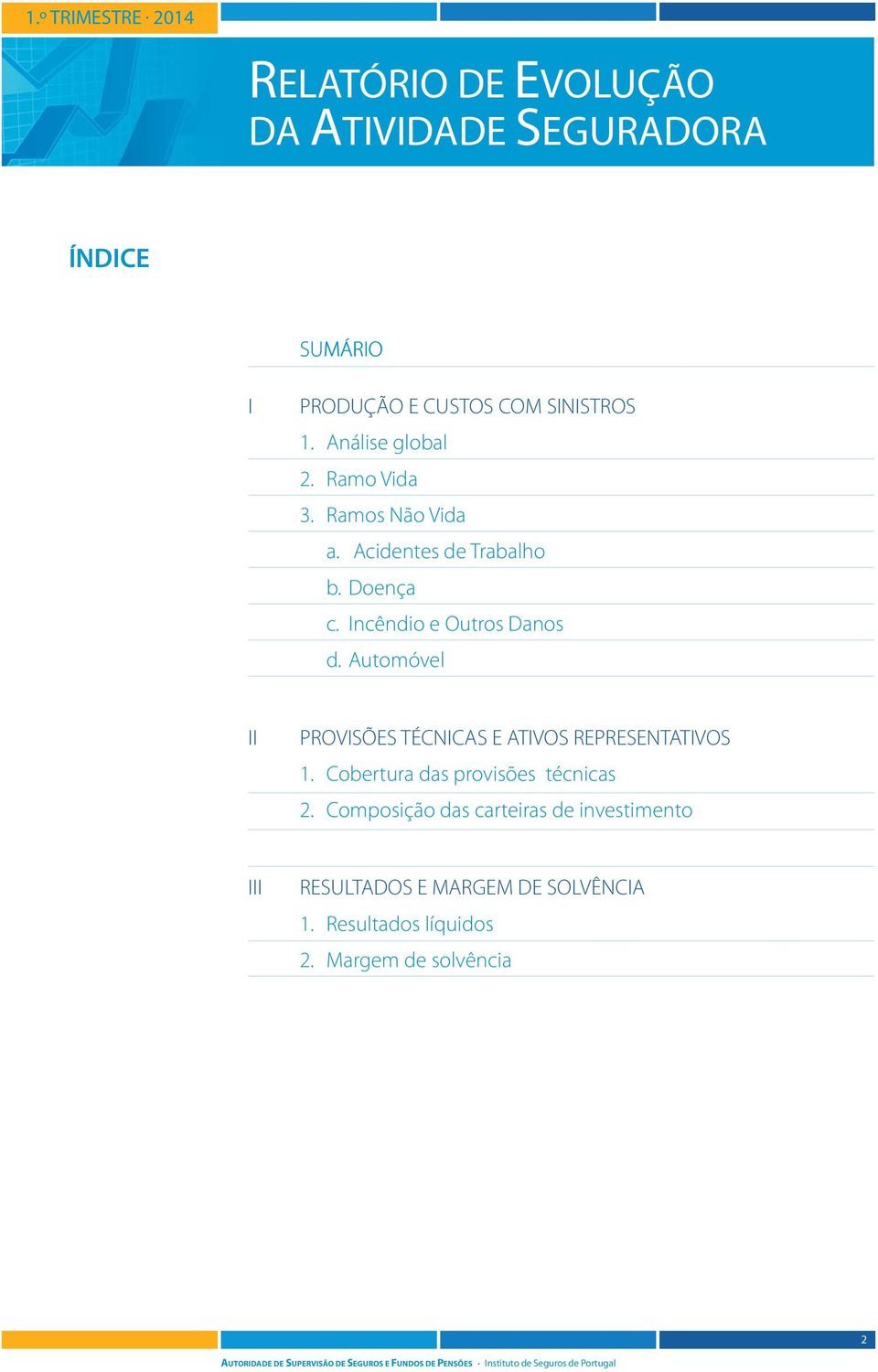 Automóvel II PROVISÕES TÉCNICAS E ATIVOS REPRESENTATIVOS 1. Cobertura das provisões técnicas 2.