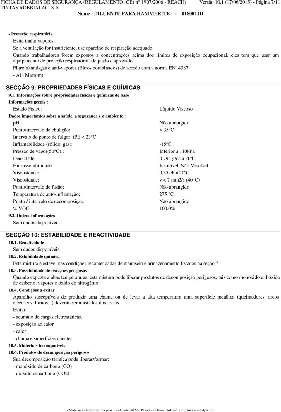 Quando trabalhadores forem expostos a concentrações acima dos limites de exposição ocupacional, eles tem que usar um equipamento de proteção respiratória adequado e aprovado.