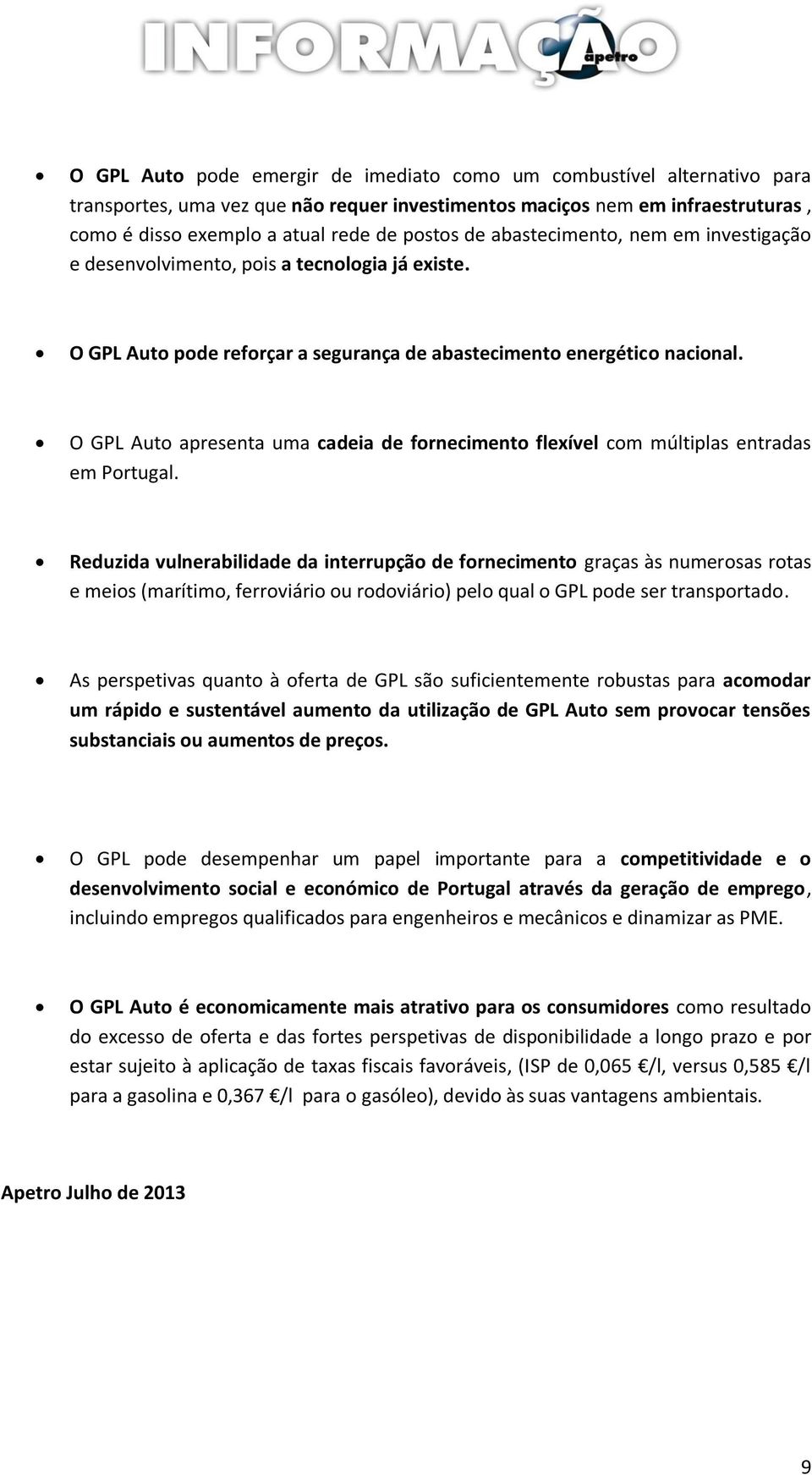 O GPL Auto apresenta uma cadeia de fornecimento flexível com múltiplas entradas em Portugal.