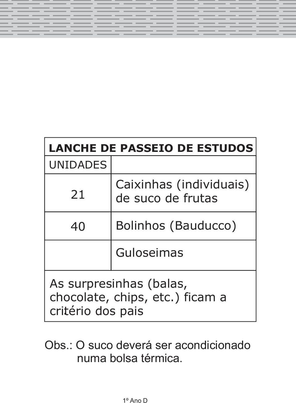 surpresinhas (balas, chocolate, chips, etc.