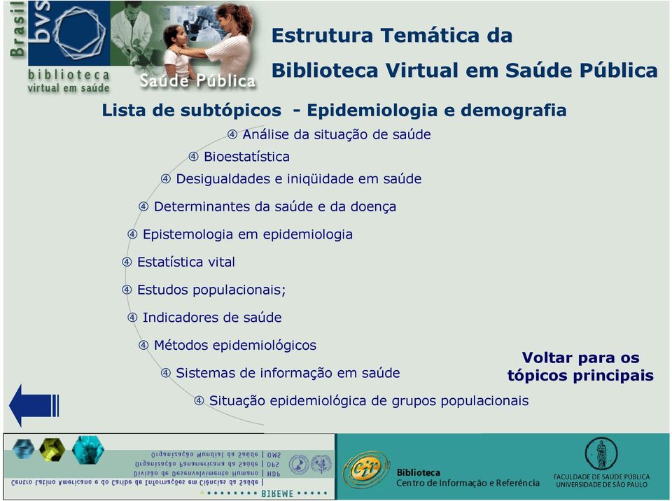 Determinantes da saúde e da doença - Epidemiologia e demografia 4 Análise da situação de saúde 4