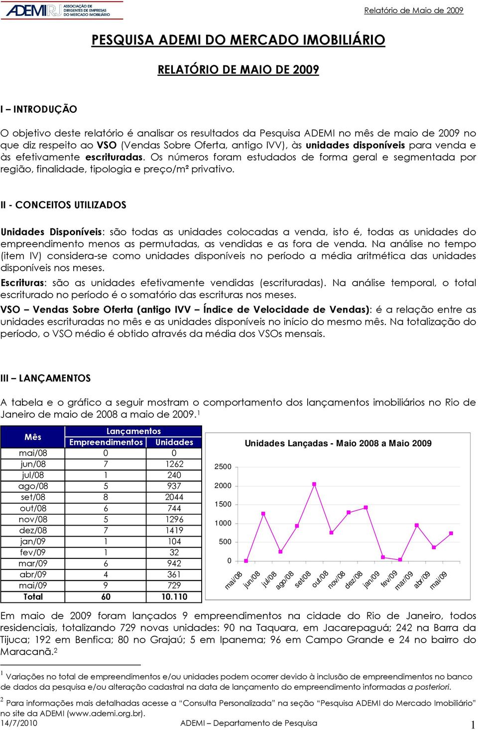 Os números foram estudados de forma geral e segmentada por região, finalidade, tipologia e preço/m² privativo.