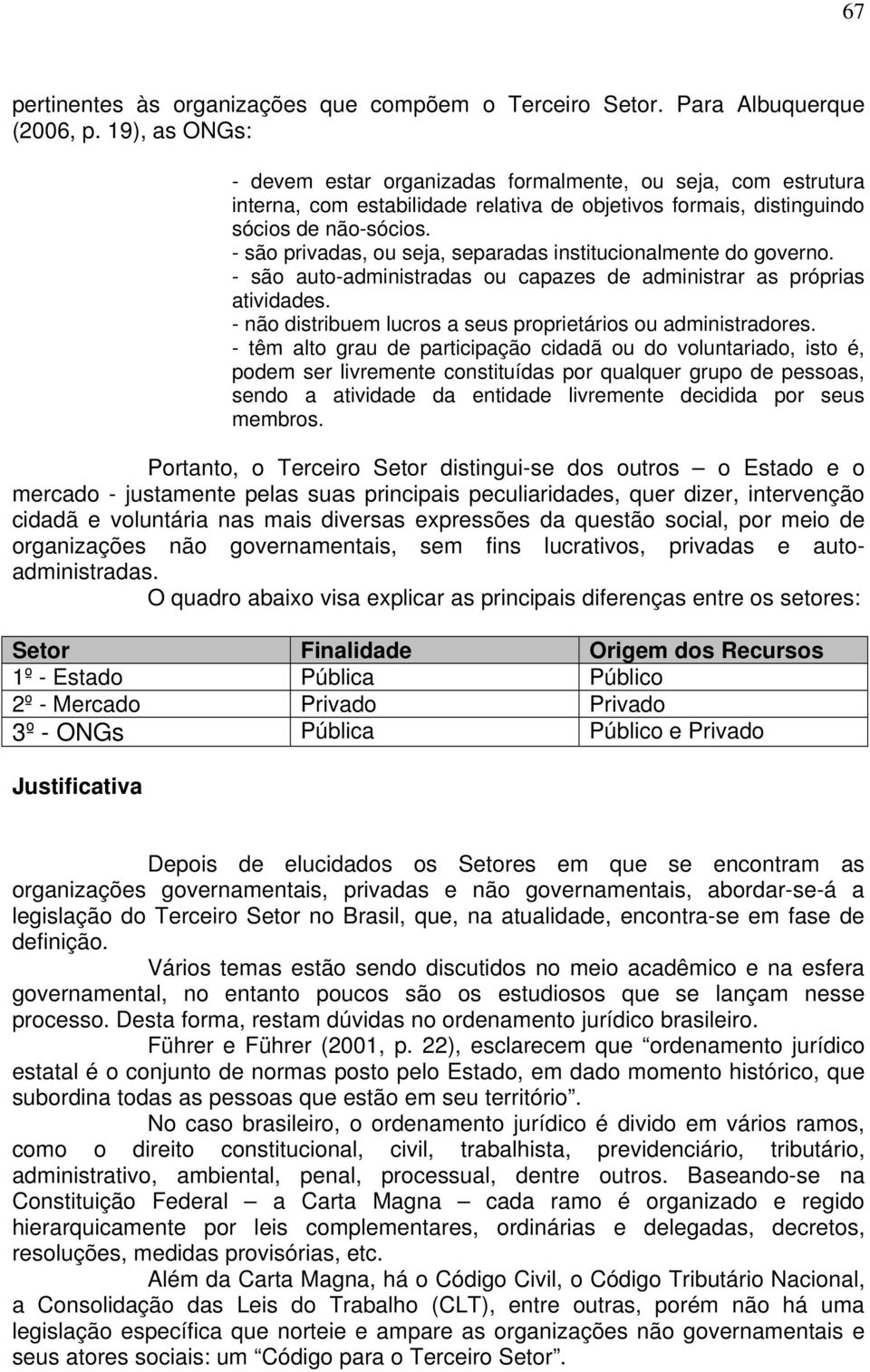 - são privadas, ou seja, separadas institucionalmente do governo. - são auto-administradas ou capazes de administrar as próprias atividades.