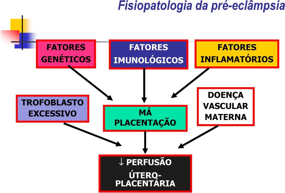 INFLAMATÓRIOS TROFOBLASTO EXCESSIVO MÁ