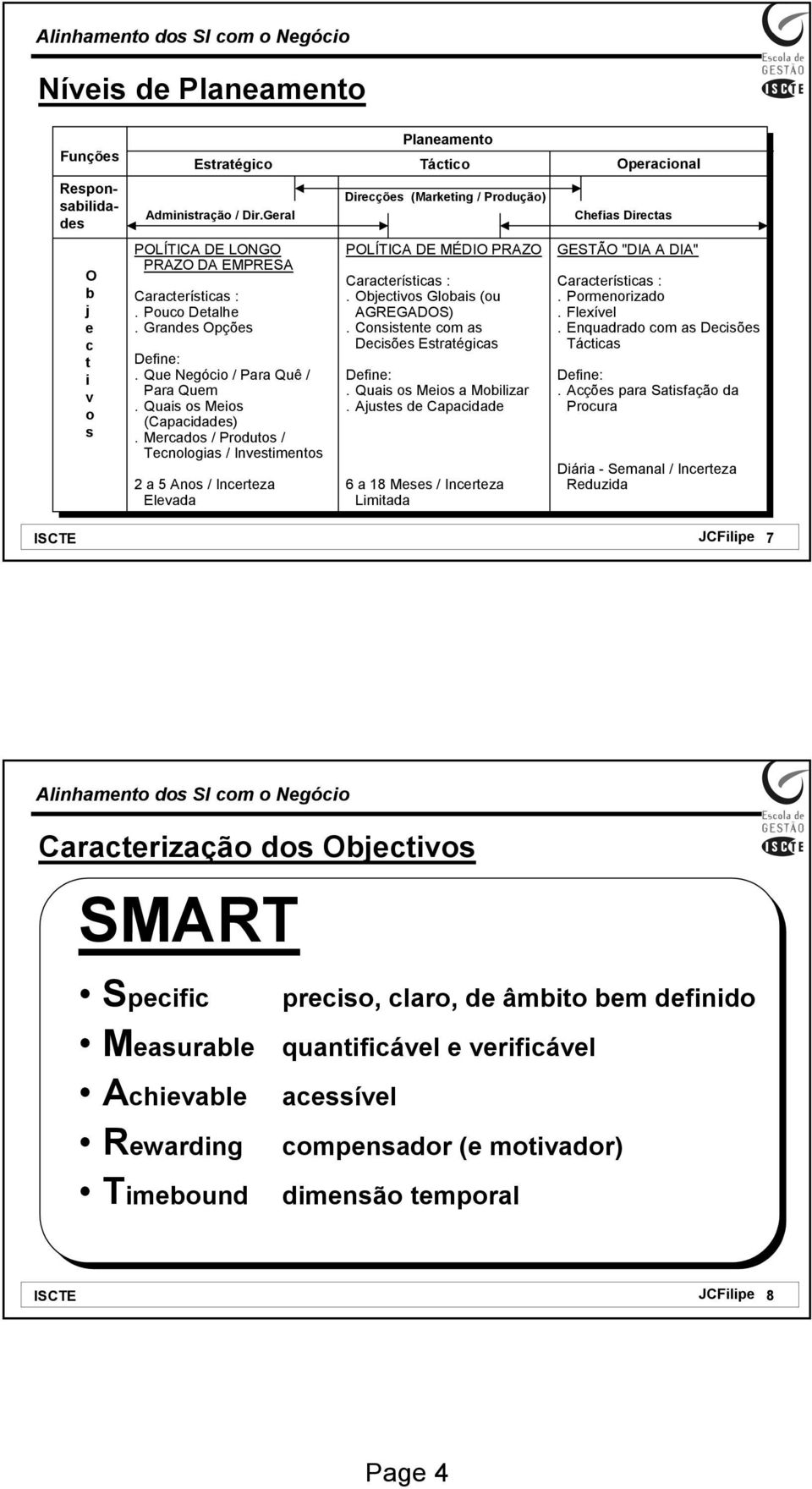 Mercado / Produto / / Invetimento 2 a 5 Ano / Incerteza Elevada Planeamento Táctico Direcçõe (Marketing / Produção) POLÍTICA DE MÉDIO PRAZO Caracterítica :. Objectivo Globai (ou AGREGADOS).