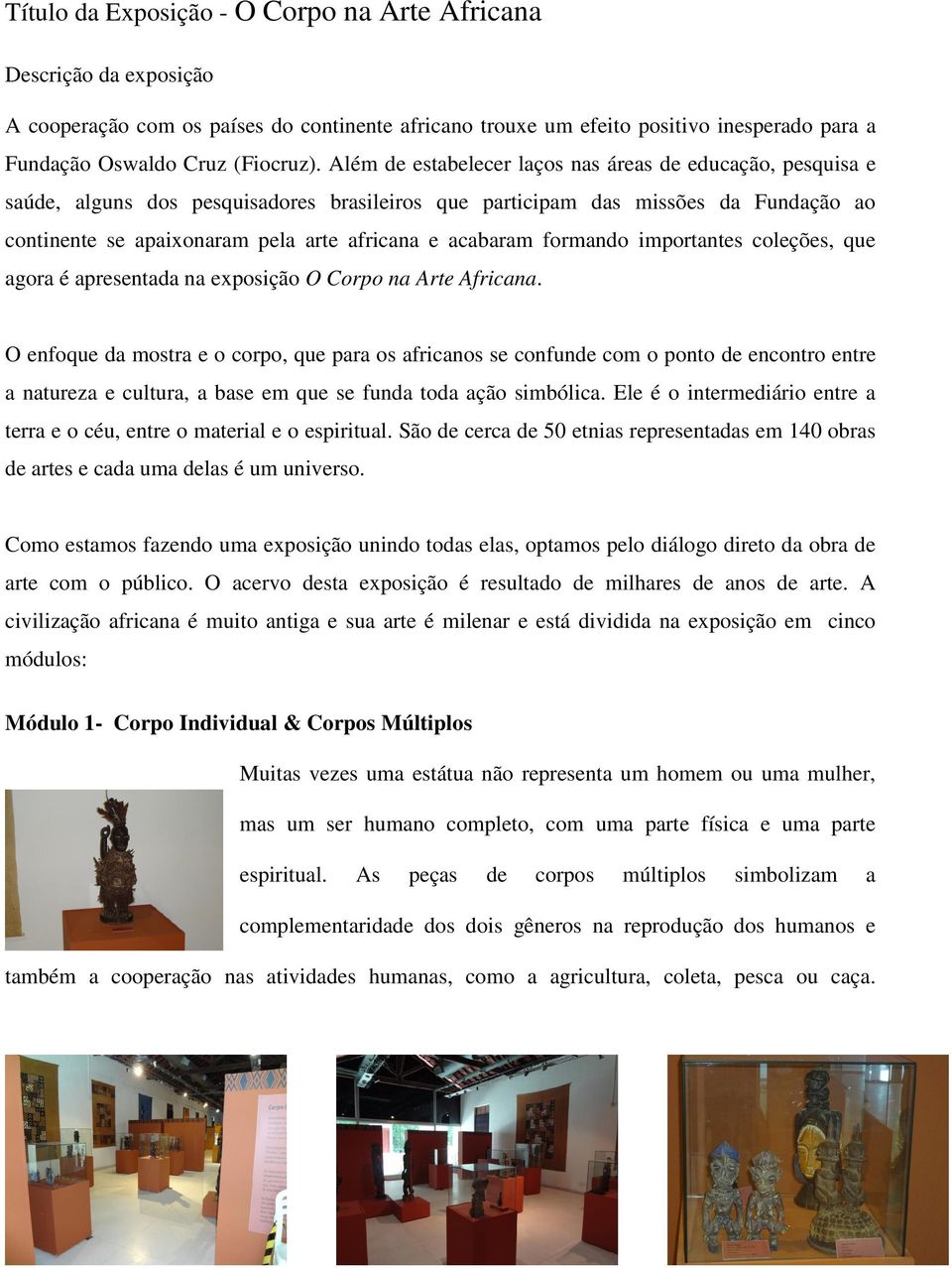 acabaram formando importantes coleções, que agora é apresentada na exposição O Corpo na Arte Africana.