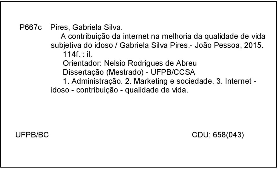 Silva Pires.- João Pessoa, 2015. 114f. : il.