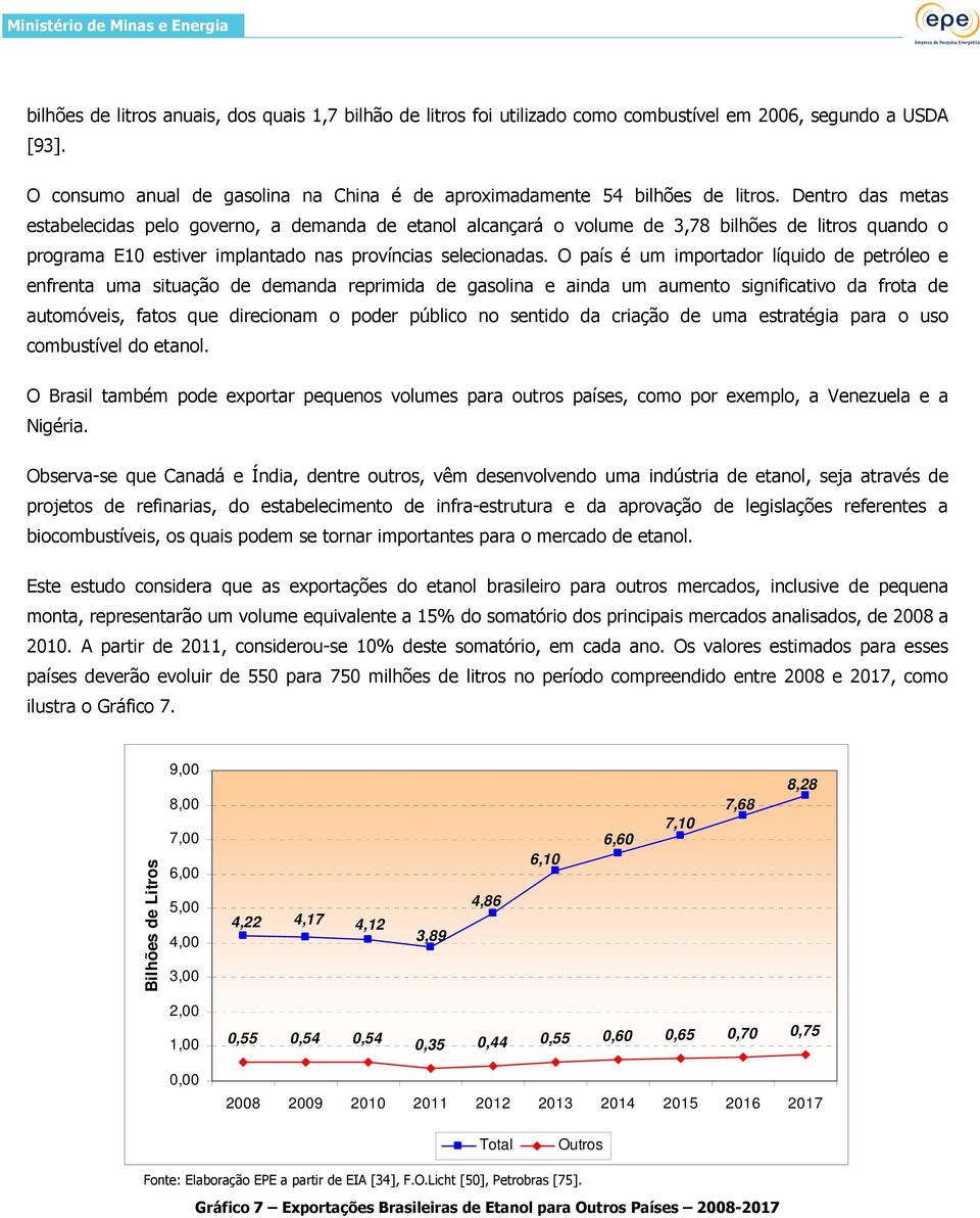 O país é um importador líquido de petróleo e enfrenta uma situação de demanda reprimida de gasolina e ainda um aumento significativo da frota de automóveis, fatos que direcionam o poder público no