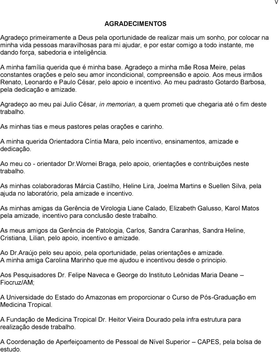 Aos meus irmãos Renato, Leonardo e Paulo César, pelo apoio e incentivo. Ao meu padrasto Gotardo Barbosa, pela dedicação e amizade.