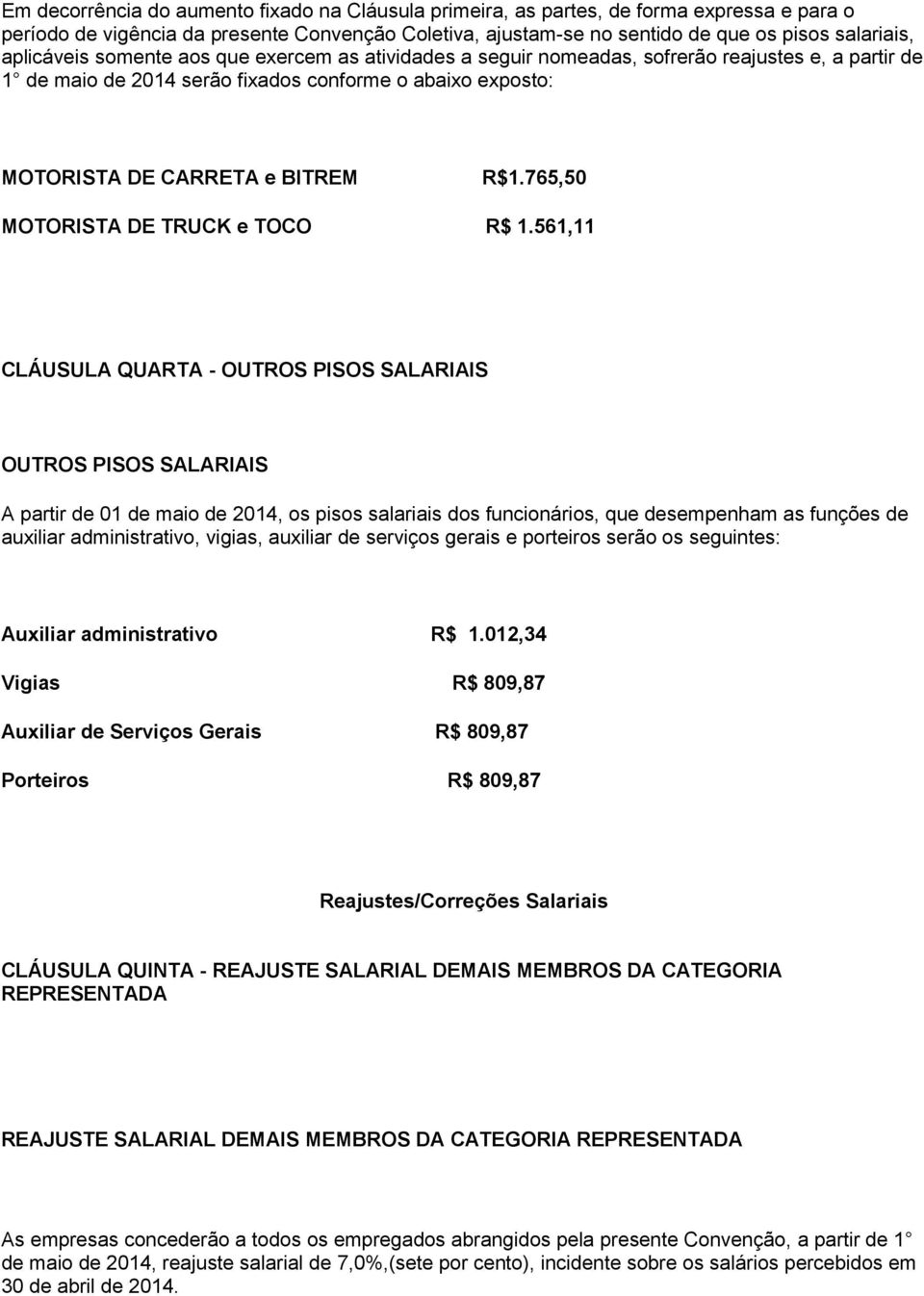 765,50 MOTORISTA DE TRUCK e TOCO R$ 1.