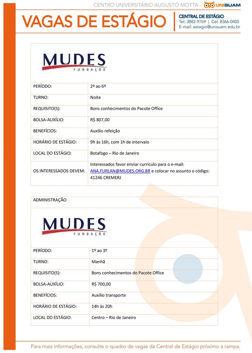 mail: ANA.FURLAN@MUDES.ORG.