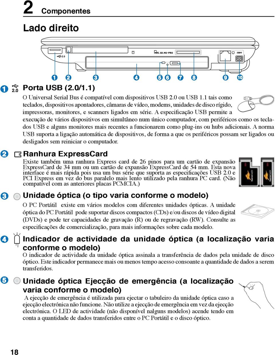 A especificação USB permite a execução de vários dispositivos em simultâneo num único computador, com periféricos como os teclados USB e alguns monitores mais recentes a funcionarem como plug-ins ou