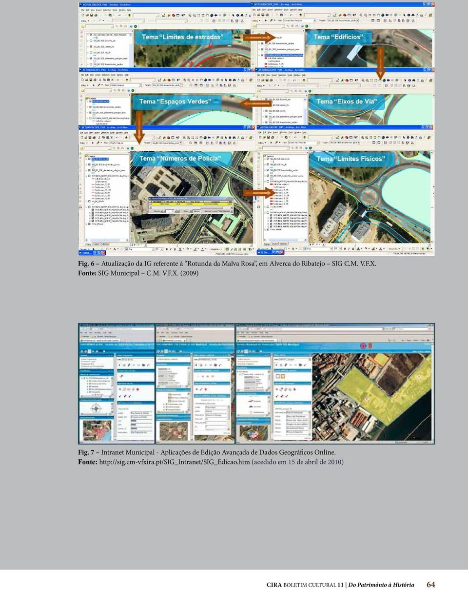 7 Intranet Municipal Aplicações de Edição Avançada de Dados Geográficos Online.