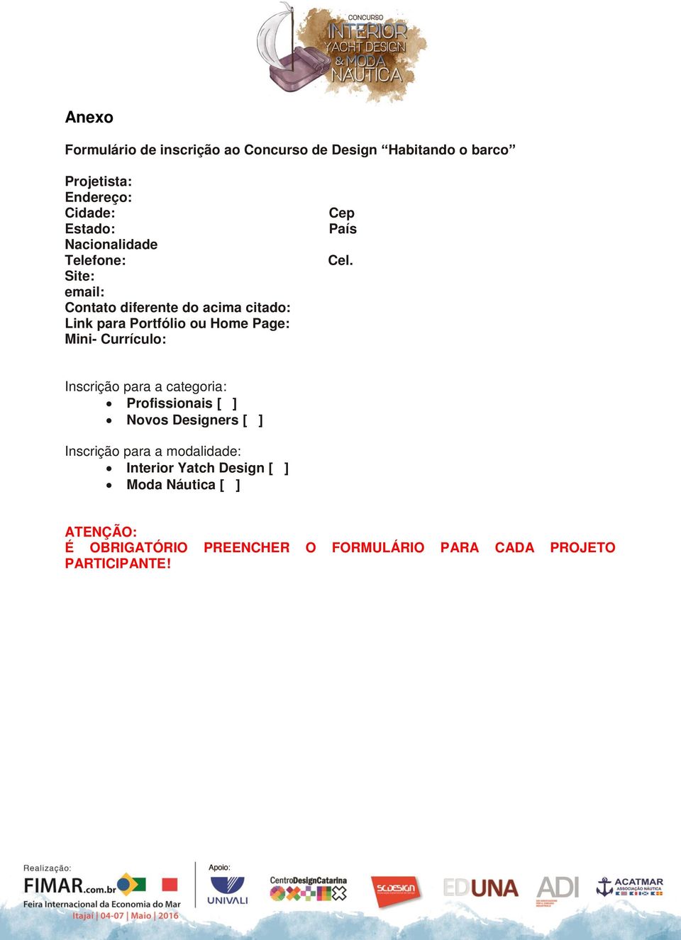 Currículo: Cep País Cel.