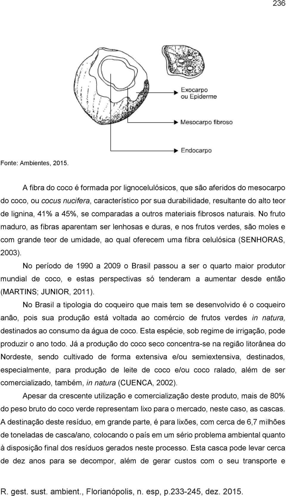 comparadas a outros materiais fibrosos naturais.