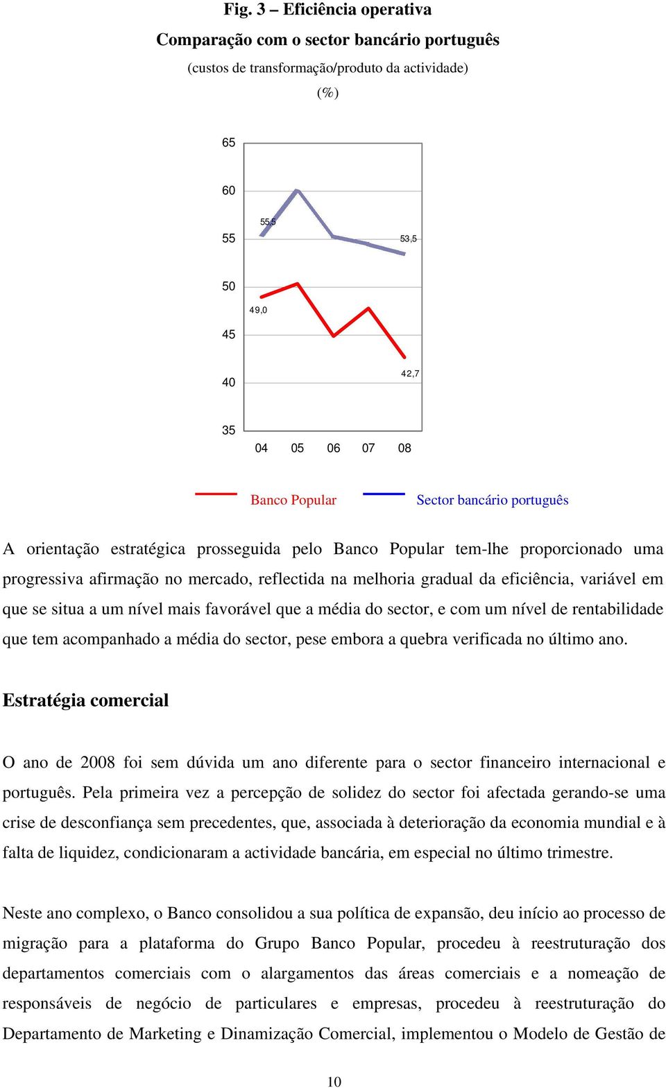 situa a um nível mais favorável que a média do sector, e com um nível de rentabilidade que tem acompanhado a média do sector, pese embora a quebra verificada no último ano.