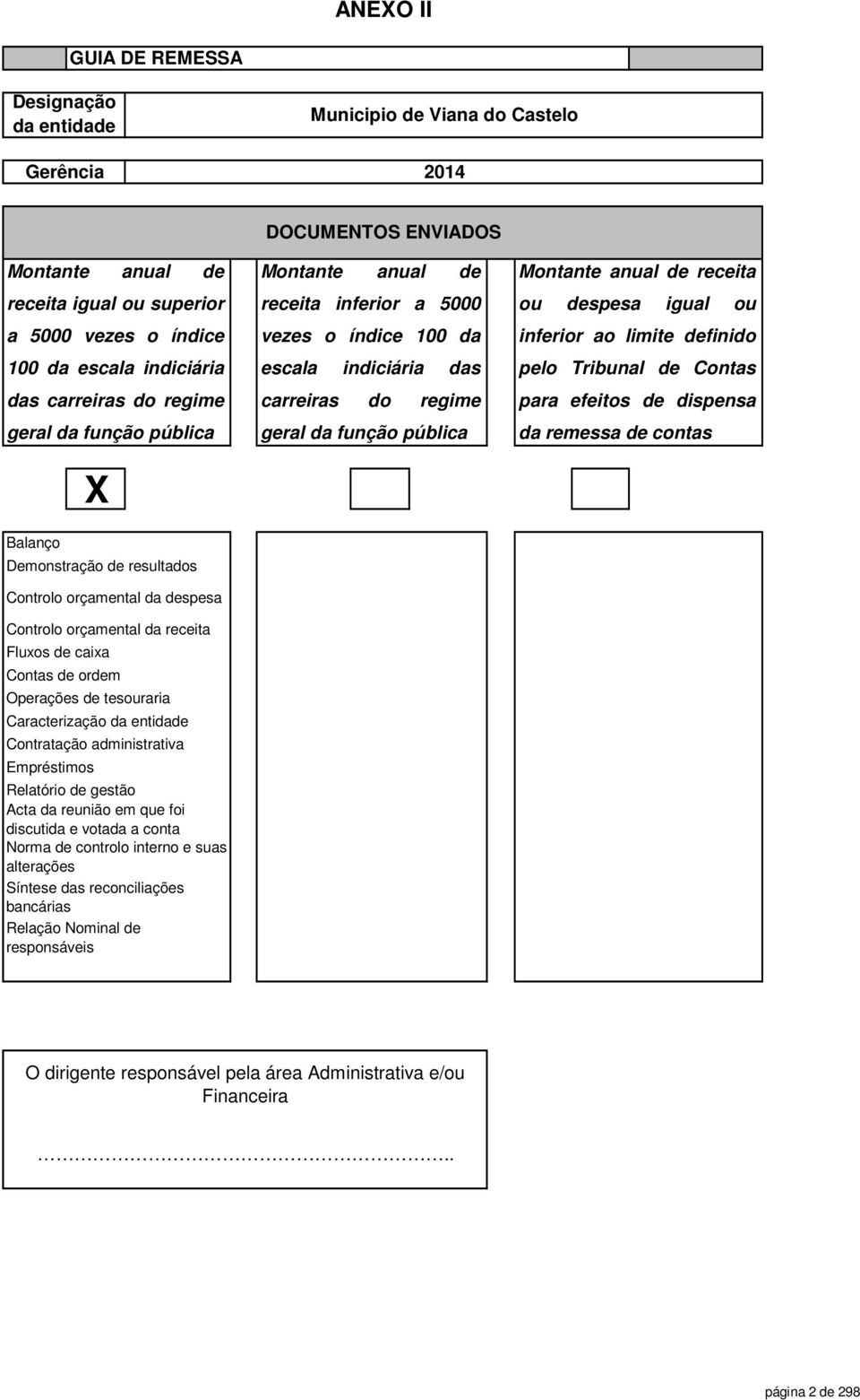 anual de receita ou despesa igual ou inferior ao limite definido pelo Tribunal de Contas para efeitos de dispensa da remessa de contas Balanço Demonstração de resultados Controlo orçamental da