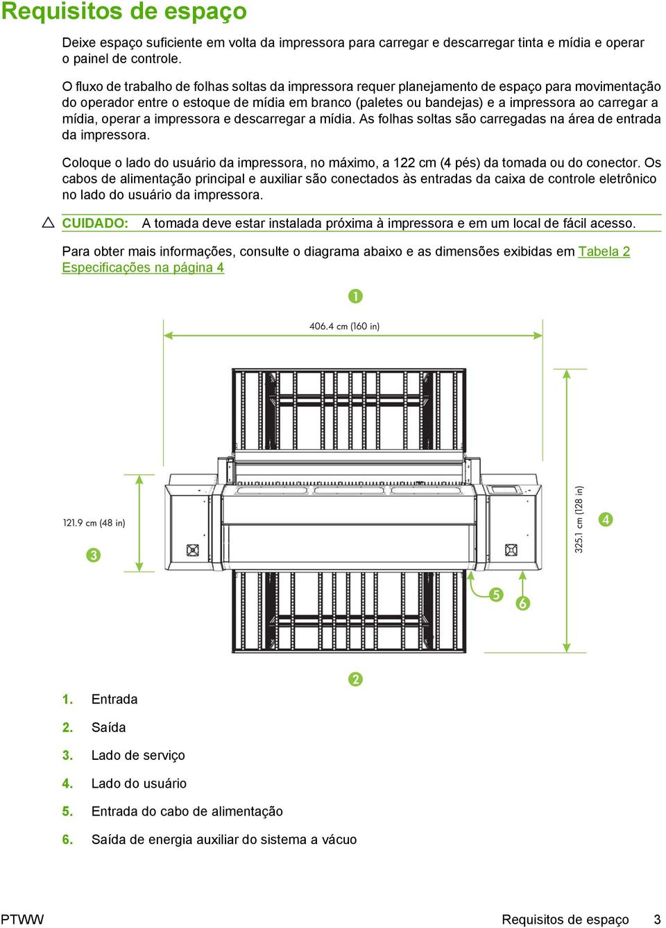 mídia, operar a impressora e descarregar a mídia. As folhas soltas são carregadas na área de entrada da impressora.