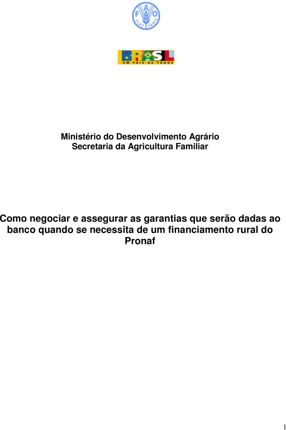 assegurar as garantias que serão dadas ao banco