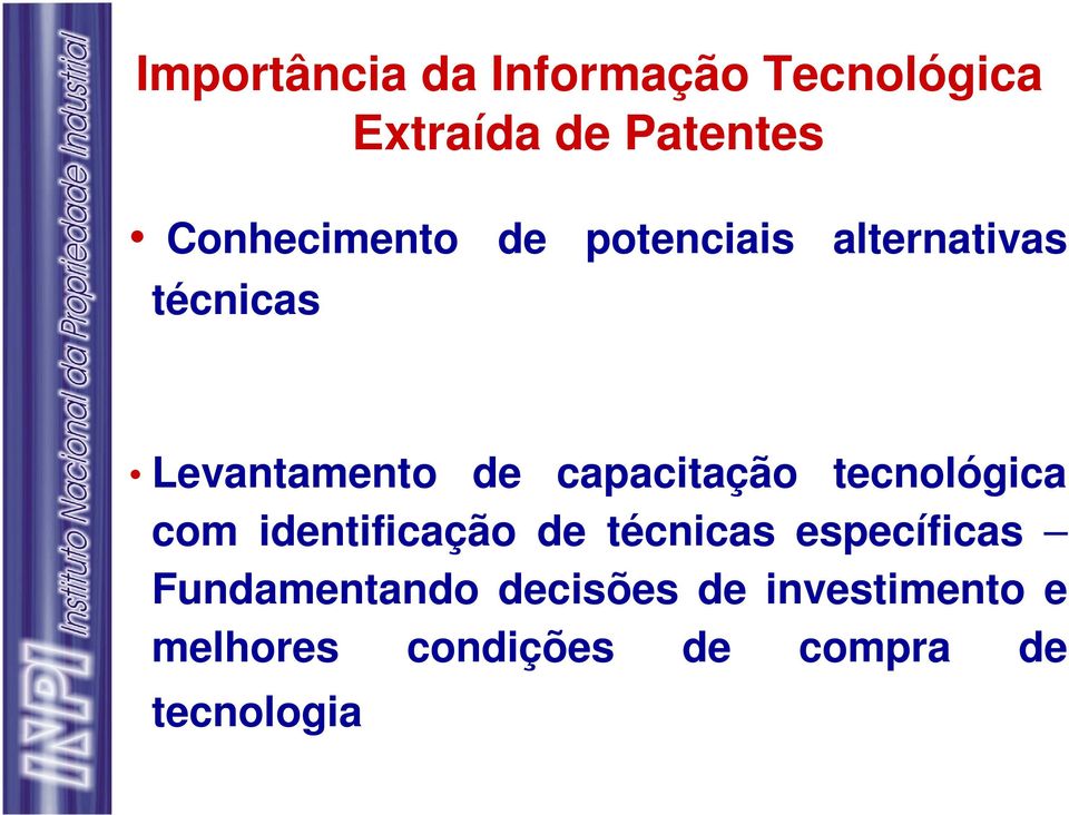 capacitação tecnológica com identificação de técnicas específicas