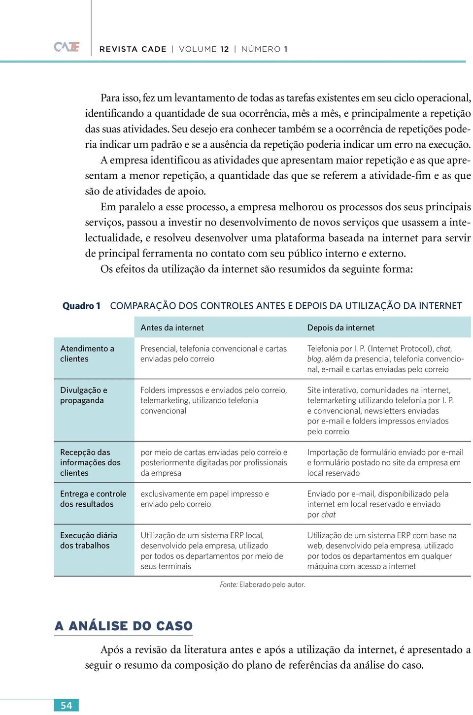 A empresa identificou as atividades que apresentam maior repetição e as que apresentam a menor repetição, a quantidade das que se referem a atividade-fim e as que são de atividades de apoio.