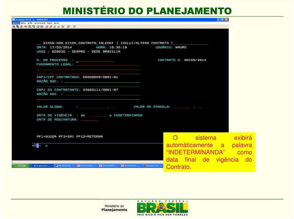 palavra INDETERMINANDA