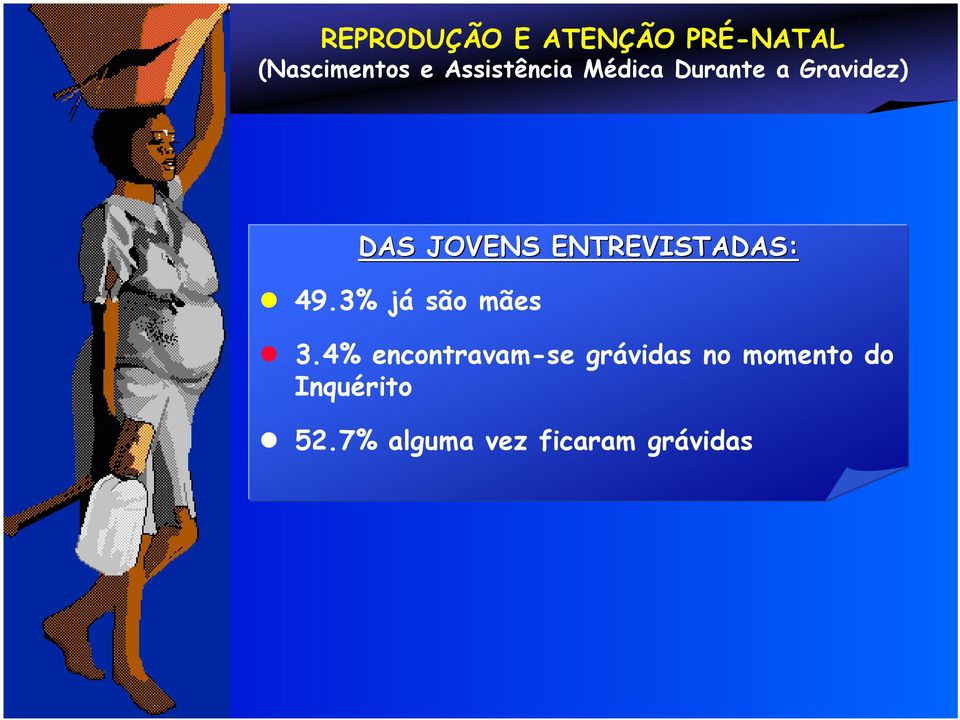 ENTREVISTADAS: 49.3% já são mães 3.