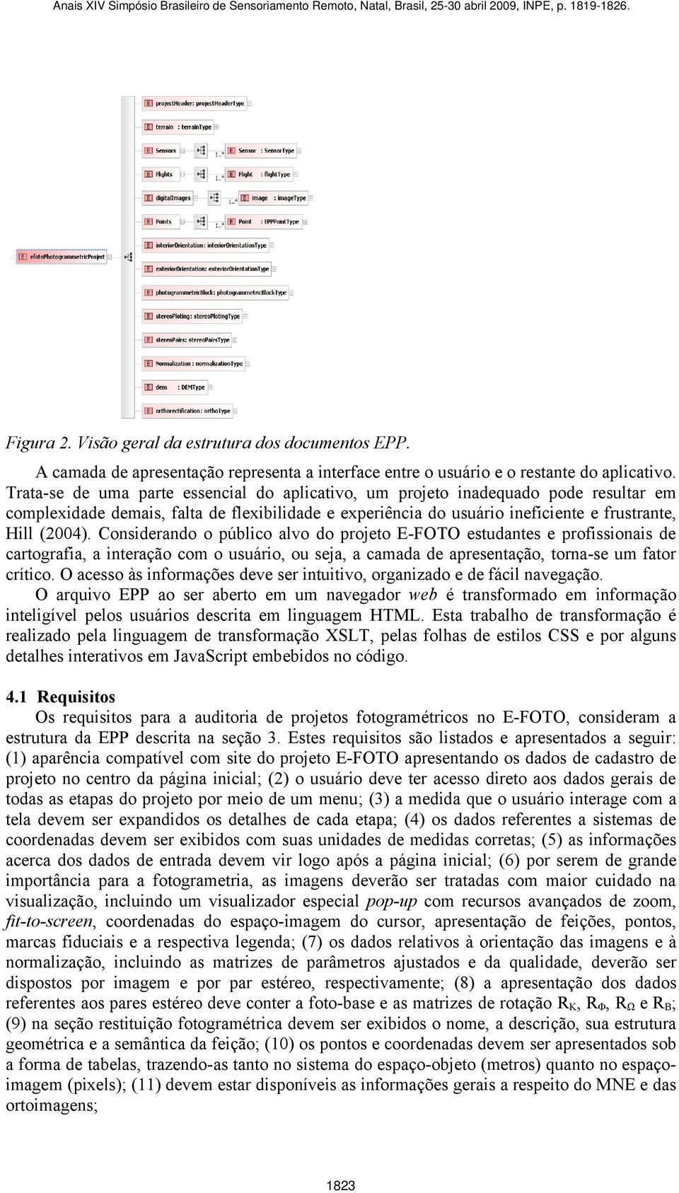 Considerando o público alvo do projeto E-FOTO estudantes e profissionais de cartografia, a interação com o usuário, ou seja, a camada de apresentação, torna-se um fator crítico.