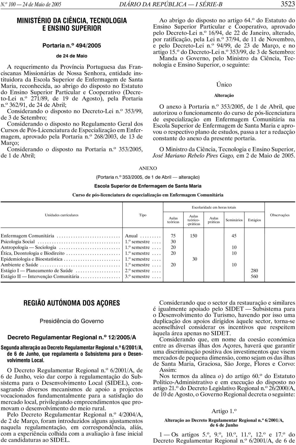 abrigo do disposto no Estatuto do Ensino Superior Particular e Cooperativo (Decreto-Lei n. o 271/89, de 19 de Agosto), pela Portaria n.