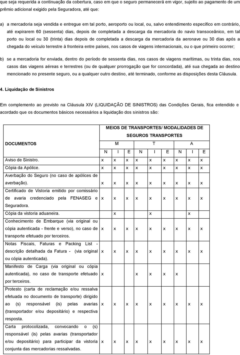 tal porto ou local ou 30 (trinta) dias depois de completada a descarga da mercadoria da aeronave ou 30 dias após a chegada do veículo terrestre à fronteira entre países, nos casos de viagens