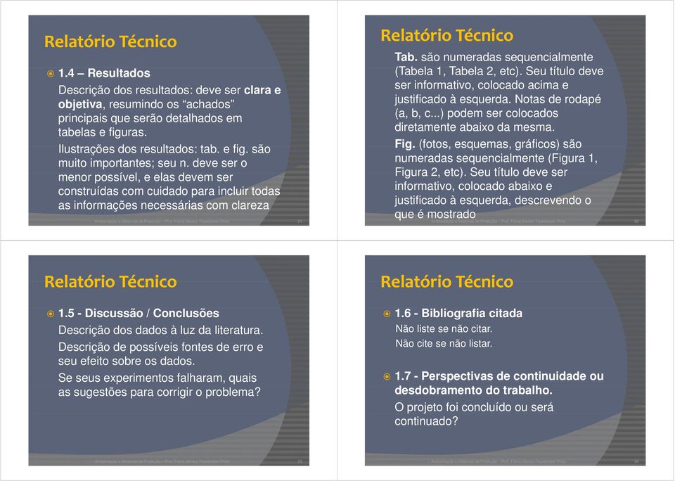 Flávia Santos Twardowski Pinto 21 Tab. são numeradas sequencialmente (Tabela 1, Tabela 2, etc). Seu título deve ser informativo, colocado acima e justificado à esquerda. Notas de rodapé (a, b, c.