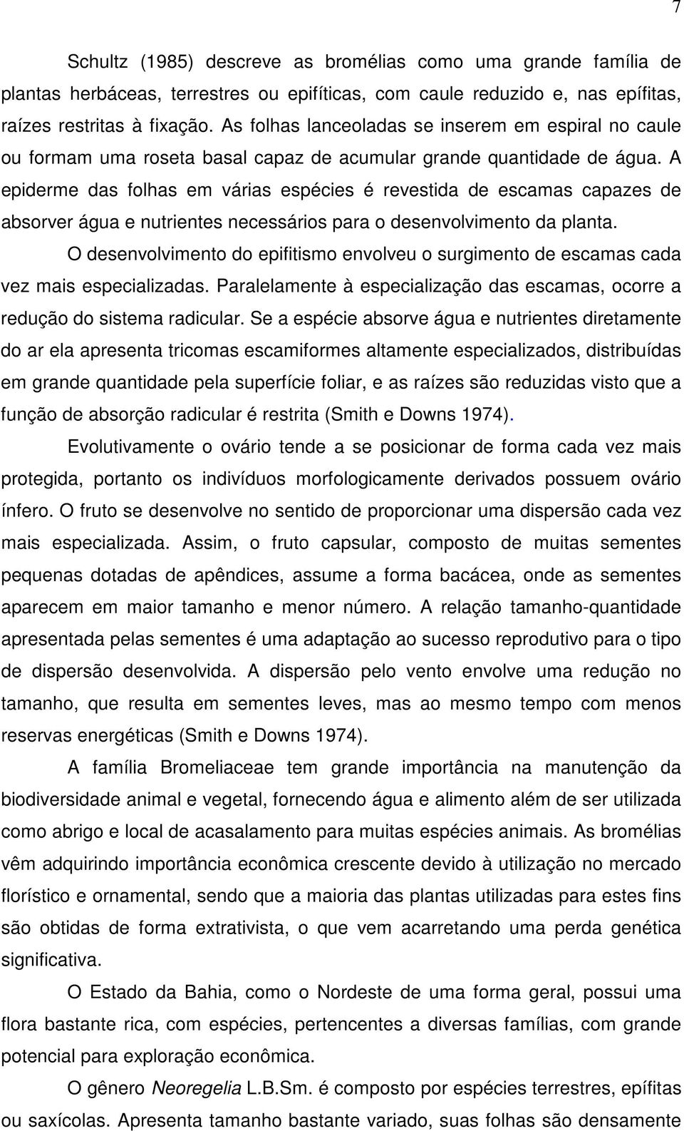 A epiderme das folhas em várias espécies é revestida de escamas capazes de absorver água e nutrientes necessários para o desenvolvimento da planta.