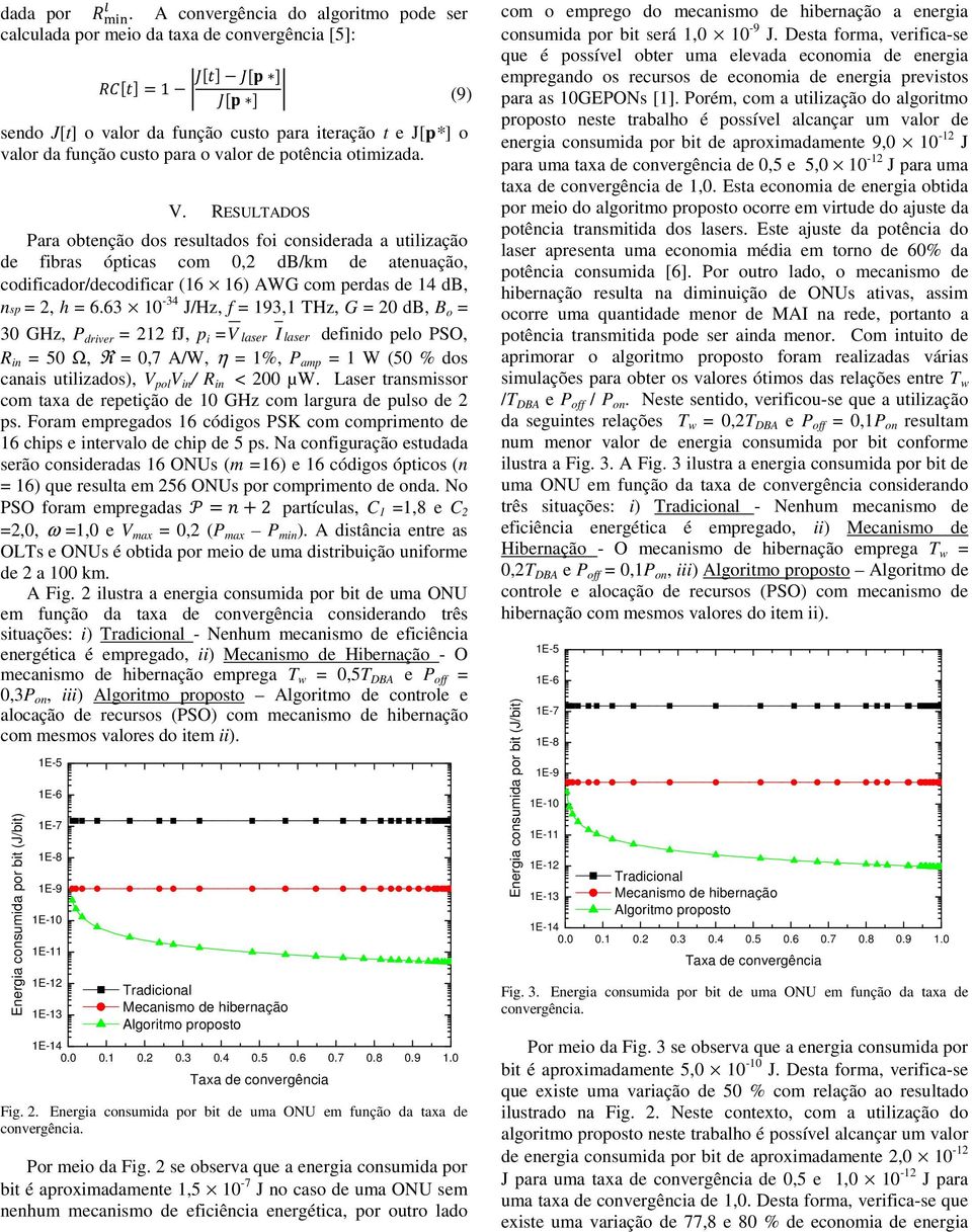 otmzada. V. RESULTADOS Para obtenção dos resultados fo consderada a utlzação de fbras óptcas com 0,2 db/km de atenuação, codfcador/decodfcar (6 6) AWG com perdas de 4 db, nsp = 2, h = 6.