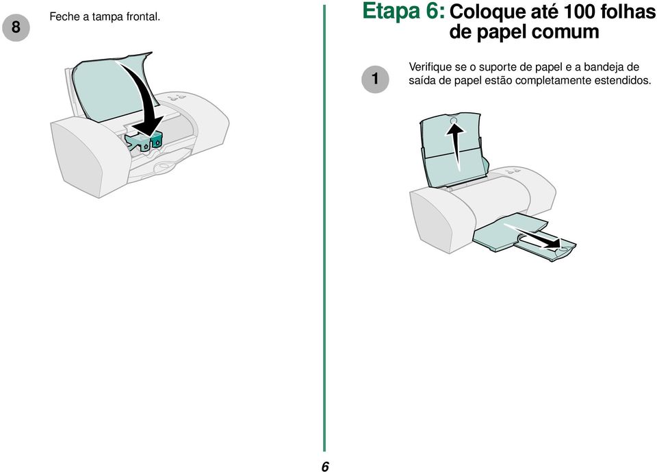 comum 1 Verifique se o suporte de papel e