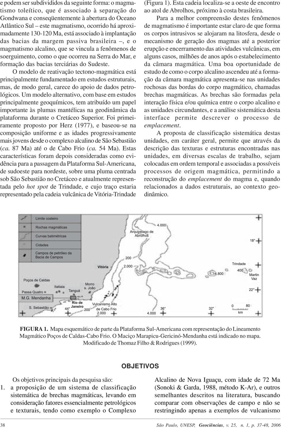 Mar, e formação das bacias terciárias do Sudeste.