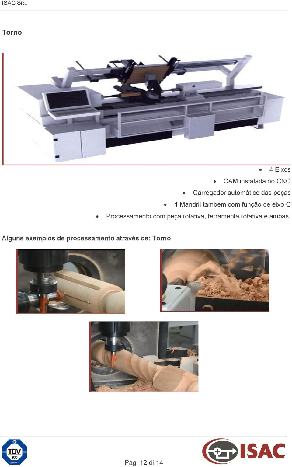 Processamento com peça rotativa, ferramenta rotativa e