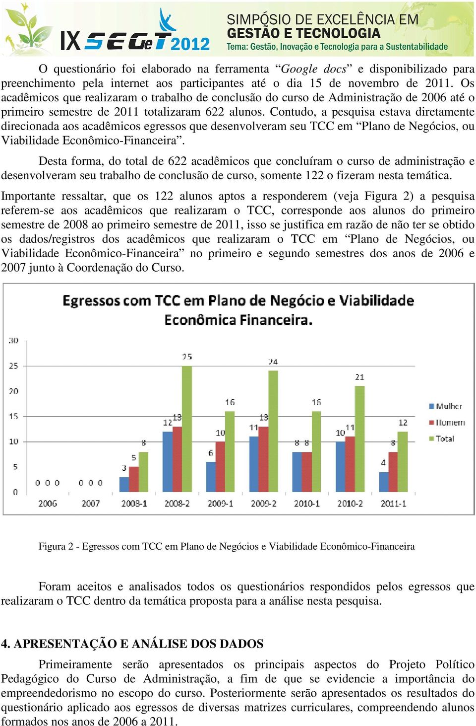 Contudo, a pesquisa estava diretamente direcionada aos acadêmicos egressos que desenvolveram seu TCC em Plano de Negócios, ou Viabilidade Econômico-Financeira.