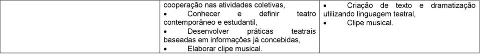 baseadas em informações já concebidas, Elaborar clipe musical.