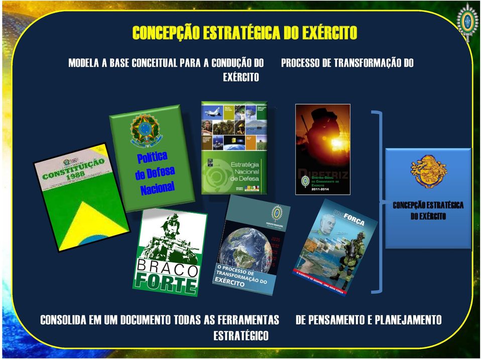 CONCEPÇÃO ESTRATÉGICA DO EXÉRCITO CONSOLIDA EM UM DOCUMENTO