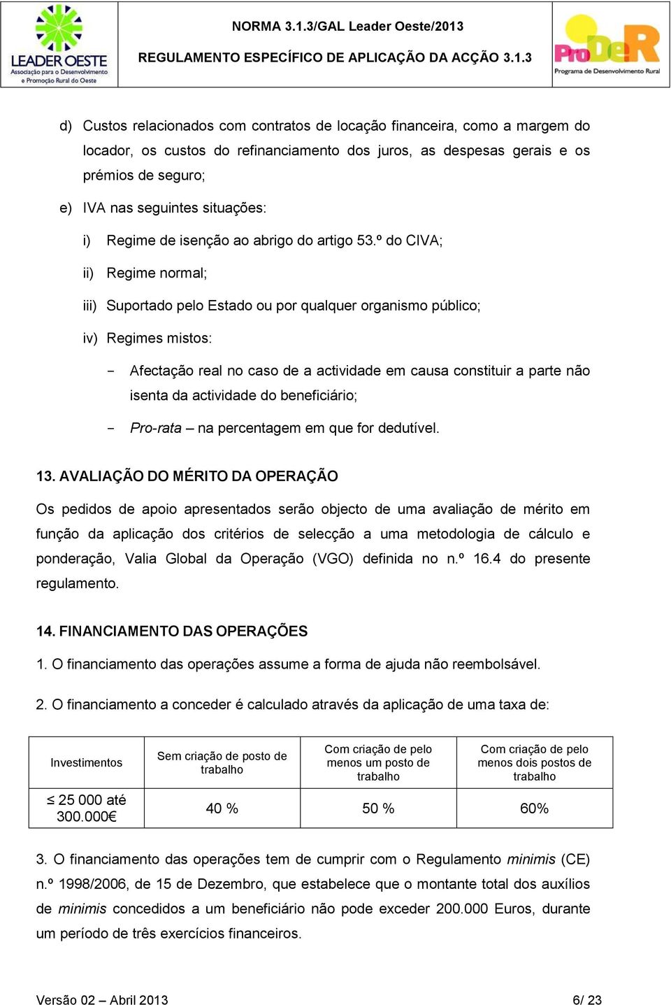 º do CIVA; ii) Regime normal; iii) Suportado pelo Estado ou por qualquer organismo público; iv) Regimes mistos: Afectação real no caso de a actividade em causa constituir a parte não isenta da