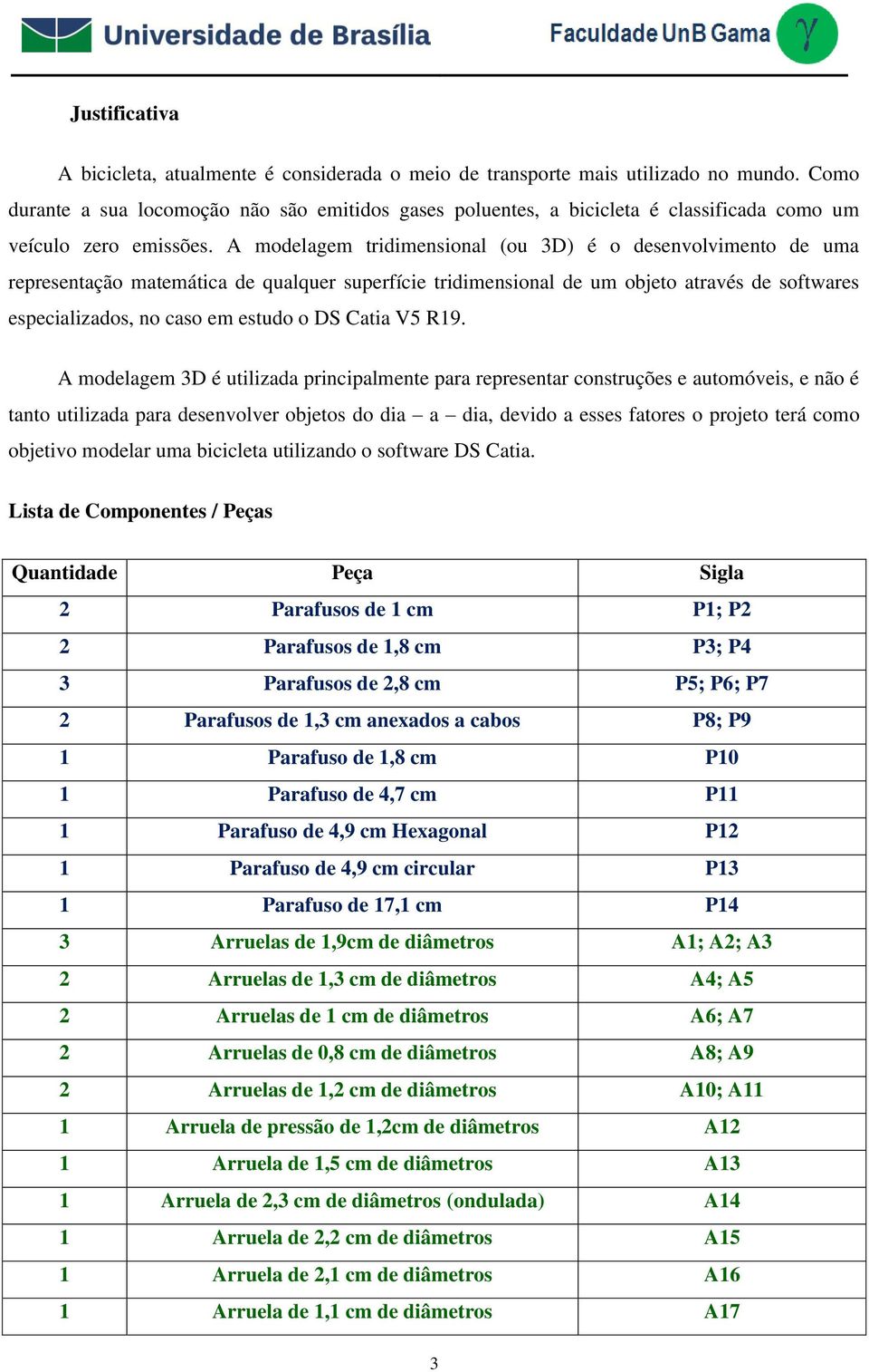 A modelagem tridimensional (ou 3D) é o desenvolvimento de uma representação matemática de qualquer superfície tridimensional de um objeto através de softwares especializados, no caso em estudo o DS