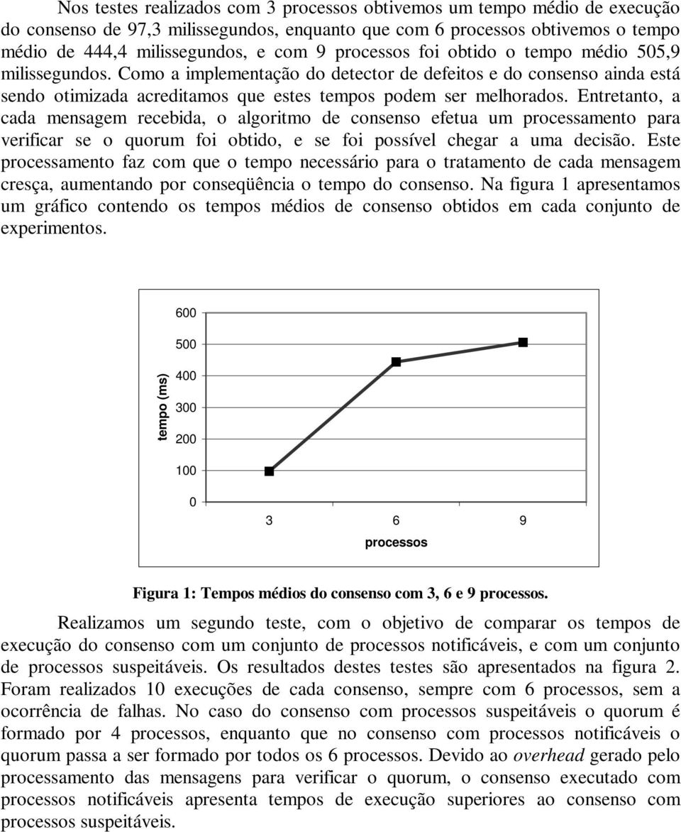 Entretanto, a cada mensagem recebida, o algoritmo de consenso efetua um processamento para verificar se o quorum foi obtido, e se foi possível chegar a uma decisão.