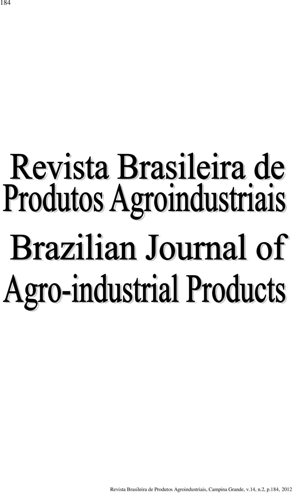 Agroindustriais,