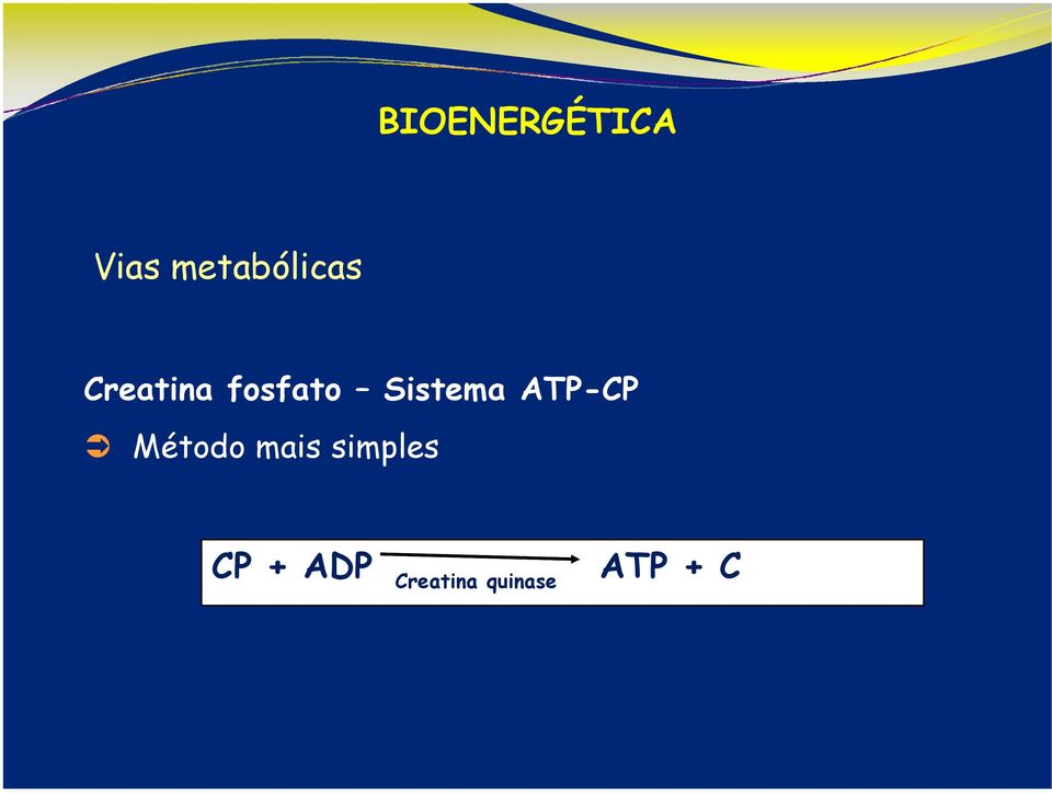 Sistema ATP-CP Método mais