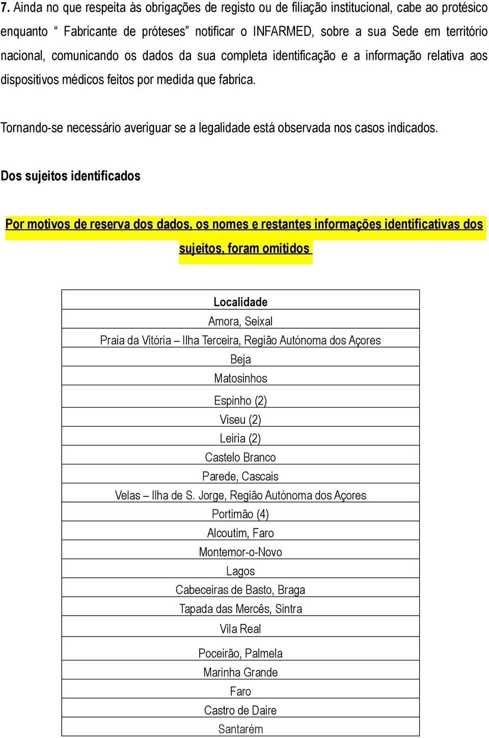 Tornando-se necessário averiguar se a legalidade está observada nos casos indicados.