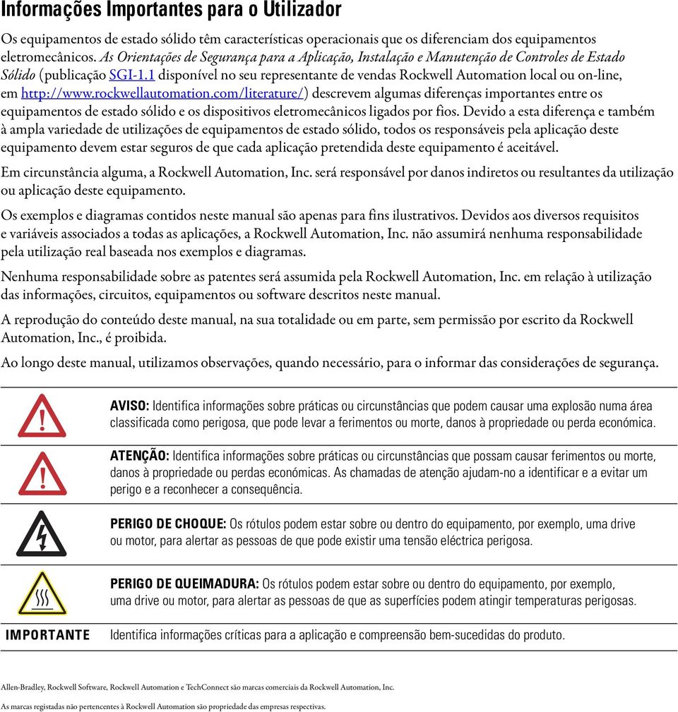 1 disponível no seu representante de vendas Rockwell Automation local ou on-line, em http://www.rockwellautomation.