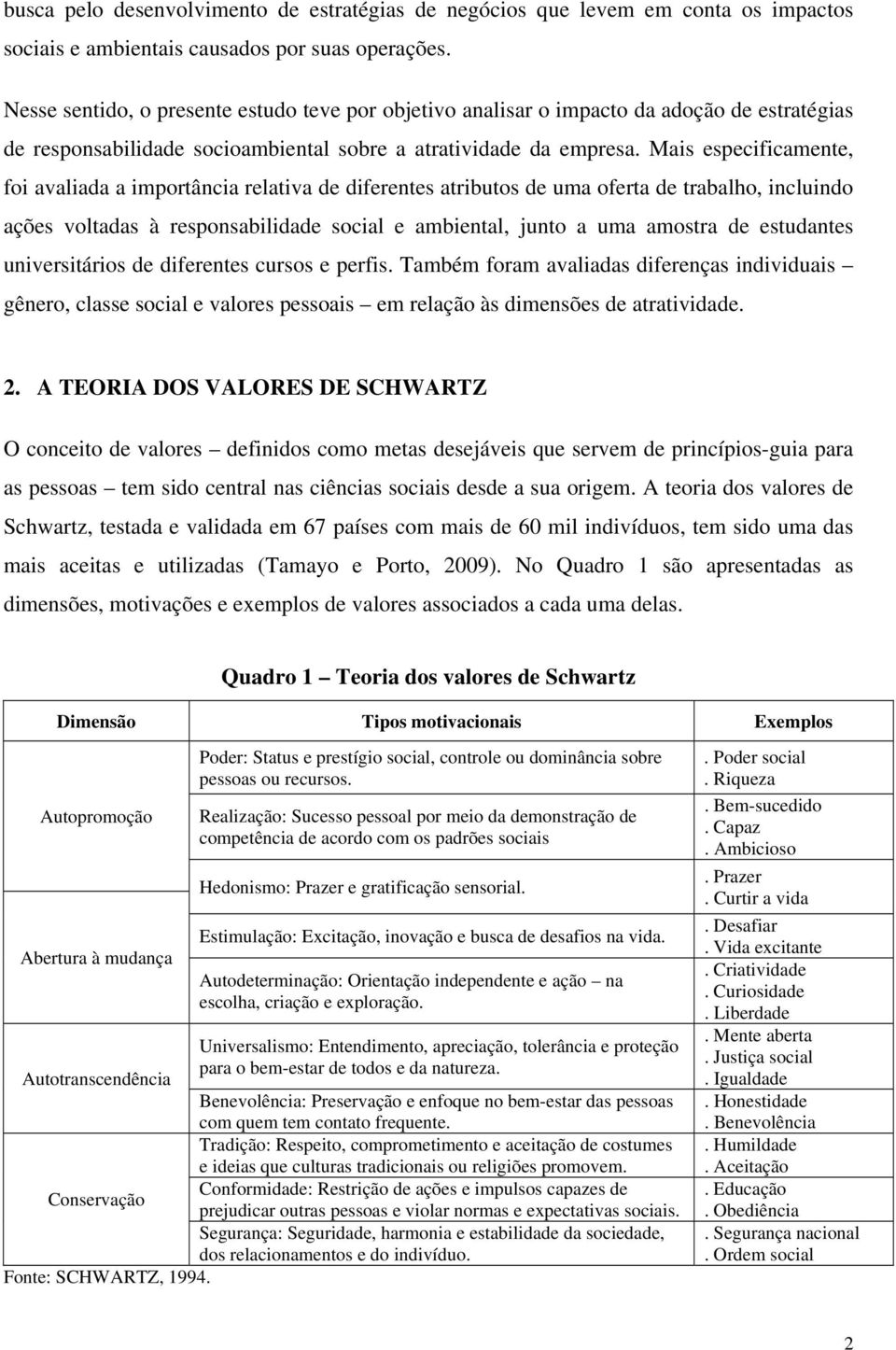 Mais especificamente, foi avaliada a importância relativa de diferentes atributos de uma oferta de trabalho, incluindo ações voltadas à responsabilidade social e ambiental, junto a uma amostra de