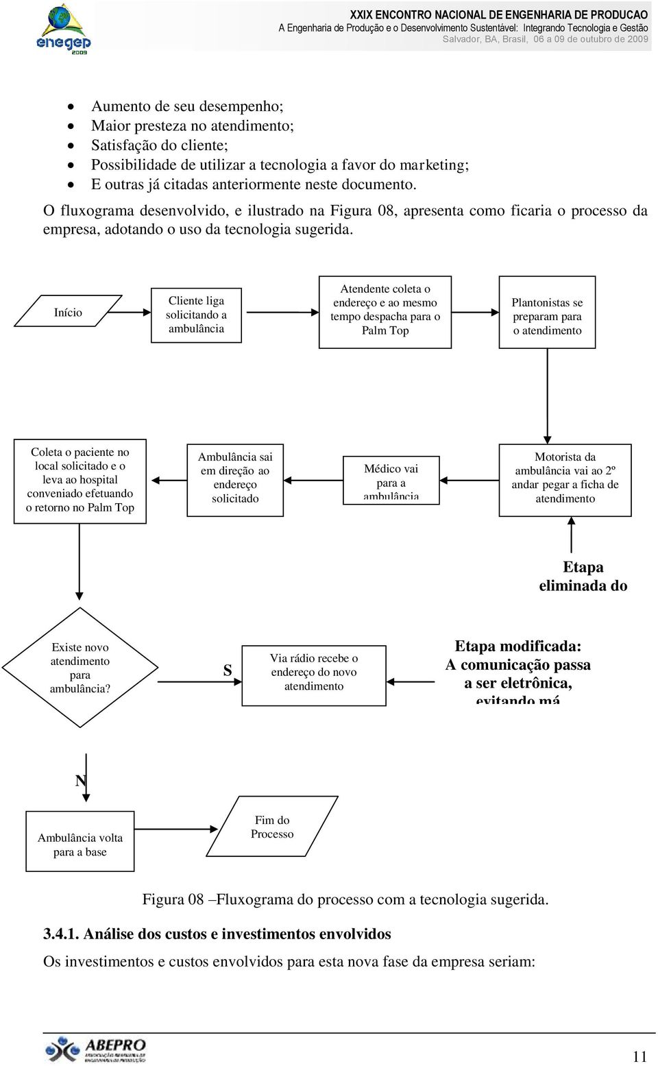 Início Cliente liga solicitando a Atendente coleta o endereço e ao mesmo tempo despacha para o Palm Top Plantonistas se preparam para o atendimento Coleta o paciente no local solicitado e o leva ao