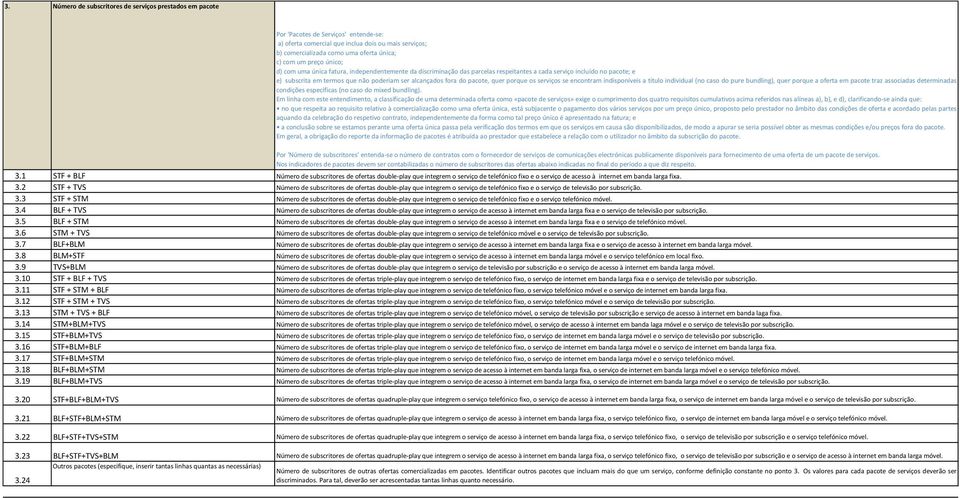 do pacote, quer porque os serviços se encontram indisponíveis a título individual (no caso do pure bundling), quer porque a oferta em pacote traz associadas determinadas condições específicas (no